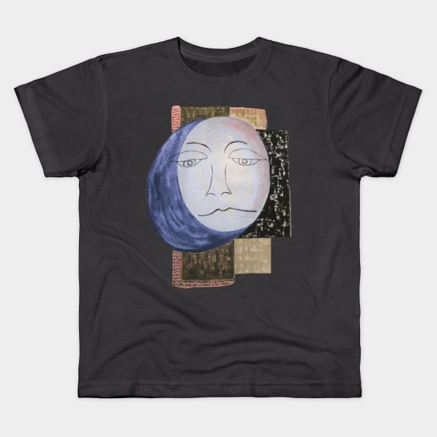 full moon art design Kids T-Shirt by JAHART001